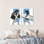 «Fashion Girl Walk Set, Surfboard and Shop Sacs Modern Blue», impression sur toile-73222034