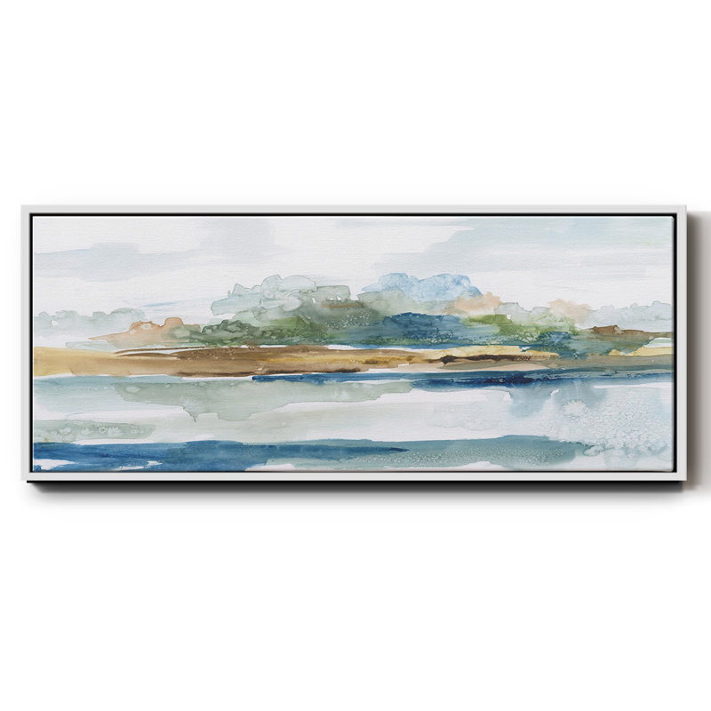 Blue Solace- Framed Canvas, 24" H x 60" W