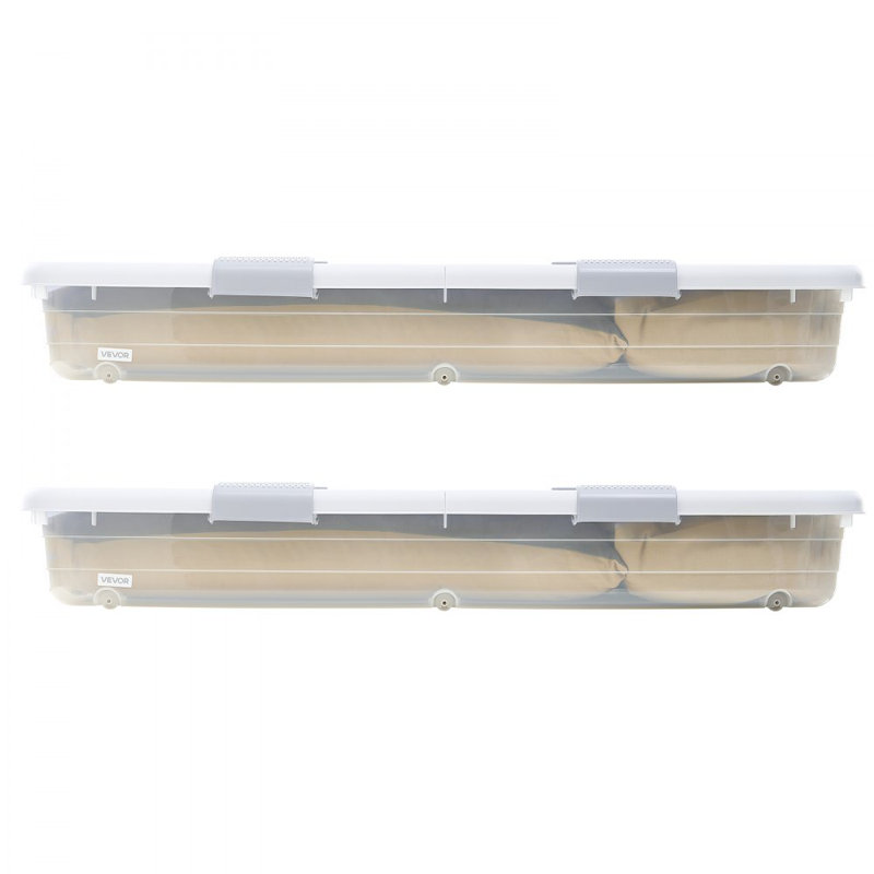 Sacs de rangement sous le lit avec roulettes 31,7 x 15,6 x 6,9 pouces