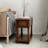 Montevideo Collection Mid-Century Modern Wood End Table with Drawer and Storage Shelf, Rectangular Veneer Side Table for Living Room, Bedroom and Small Spaces, Walnut Brown, Dark Walnut-766598981