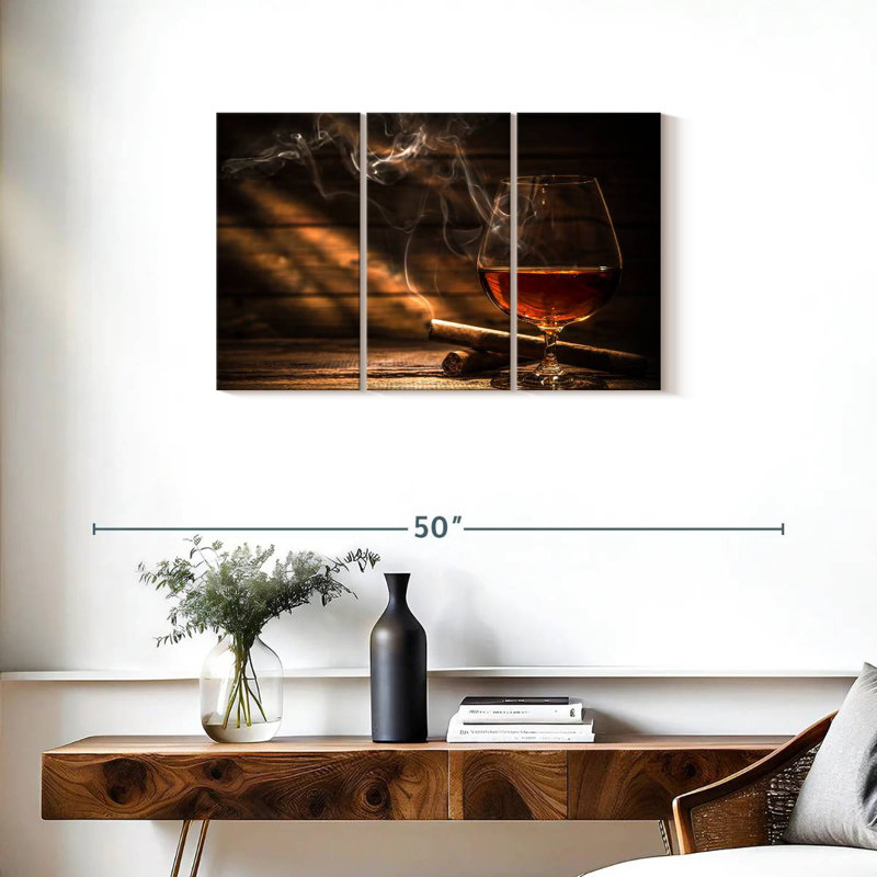 Yarlin Whiskey And Cigar, 20" H x 33" W
