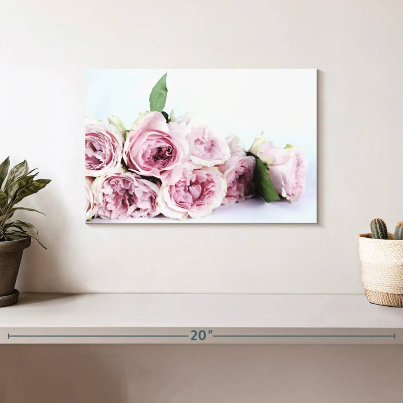 Harnek, couches de pivoines roses, H 8 po x l 12 po