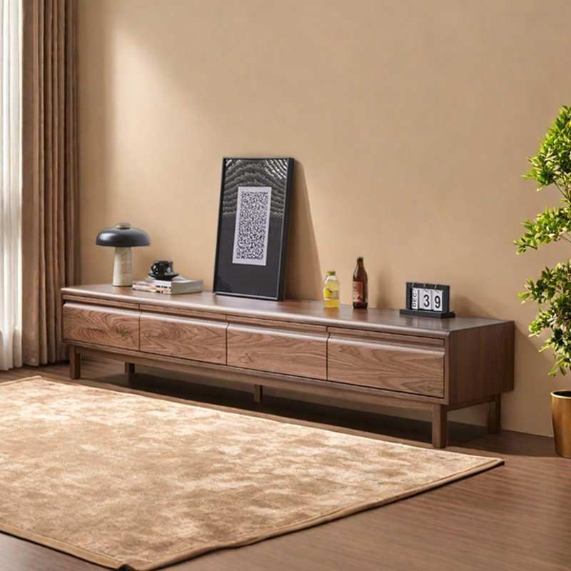 Black walnut storage TV cabinet