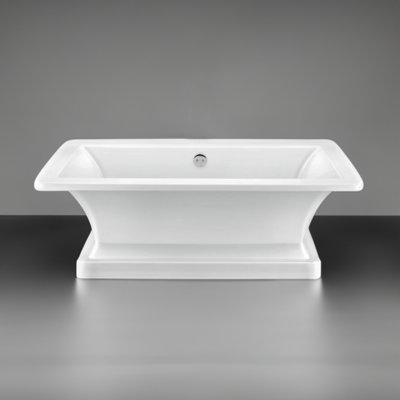 67" x 30" Freestanding Acrylic Bathtub Solid Surface Deep Soaking Tubs