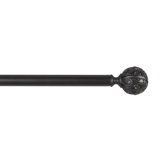 Exclusive Home Vulcan 1" Window Curtain Rod and Finial Set, Adjustable