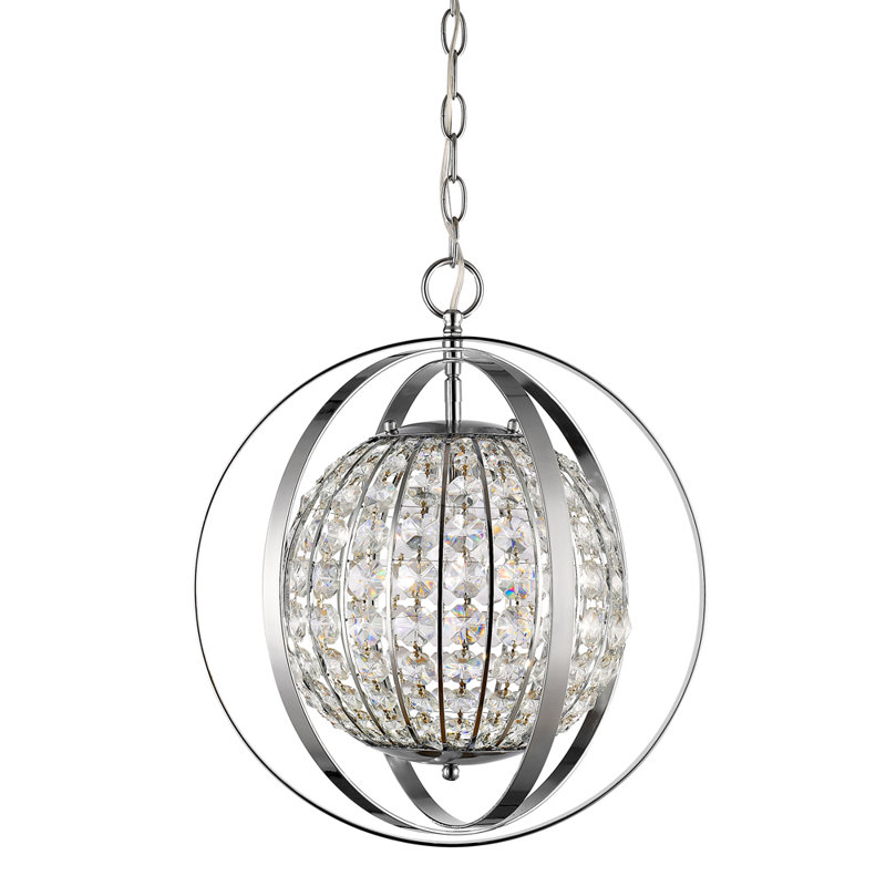 Kegler 1 - Light Single Pendant, Polished Nickel, 21" H x 18" W x 18" D