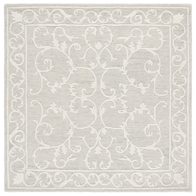Dawnview Hand Tufted Wool And Cotton With Latex Oriental Rug, Square 5'
