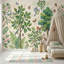 Papier peint botanique, oiseaux, papillons amovibles, décoration murale-614970138-614970118