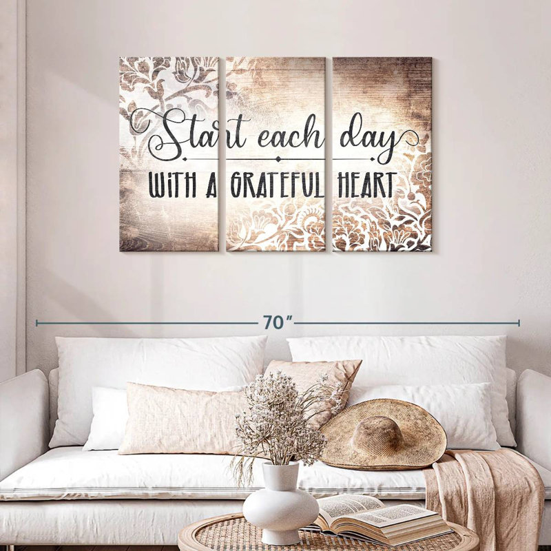 Tergel Grateful Quote, 28" H x 45" W