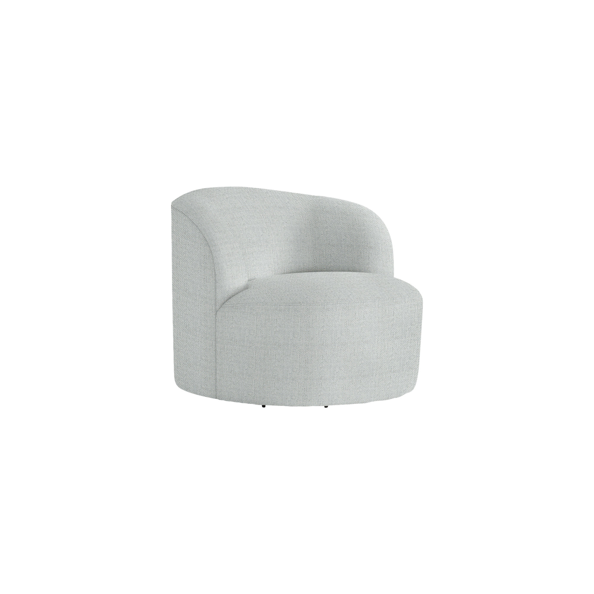 Mulia Swivel Patio Chair with Cushions, Light Grey Linen 6032-010