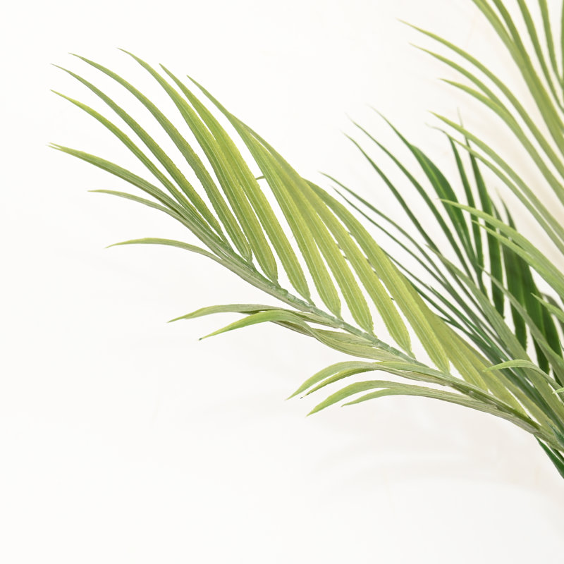 20 "branche de feuillage de feuille de palmier de verdure artificielle, longue tige de ferme pour décorations de table de centre de table de bureau à domicile