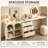 47.24"Modern Extendable Vanity Table with 3 Drawers and 2 Cabinets Rounded Design