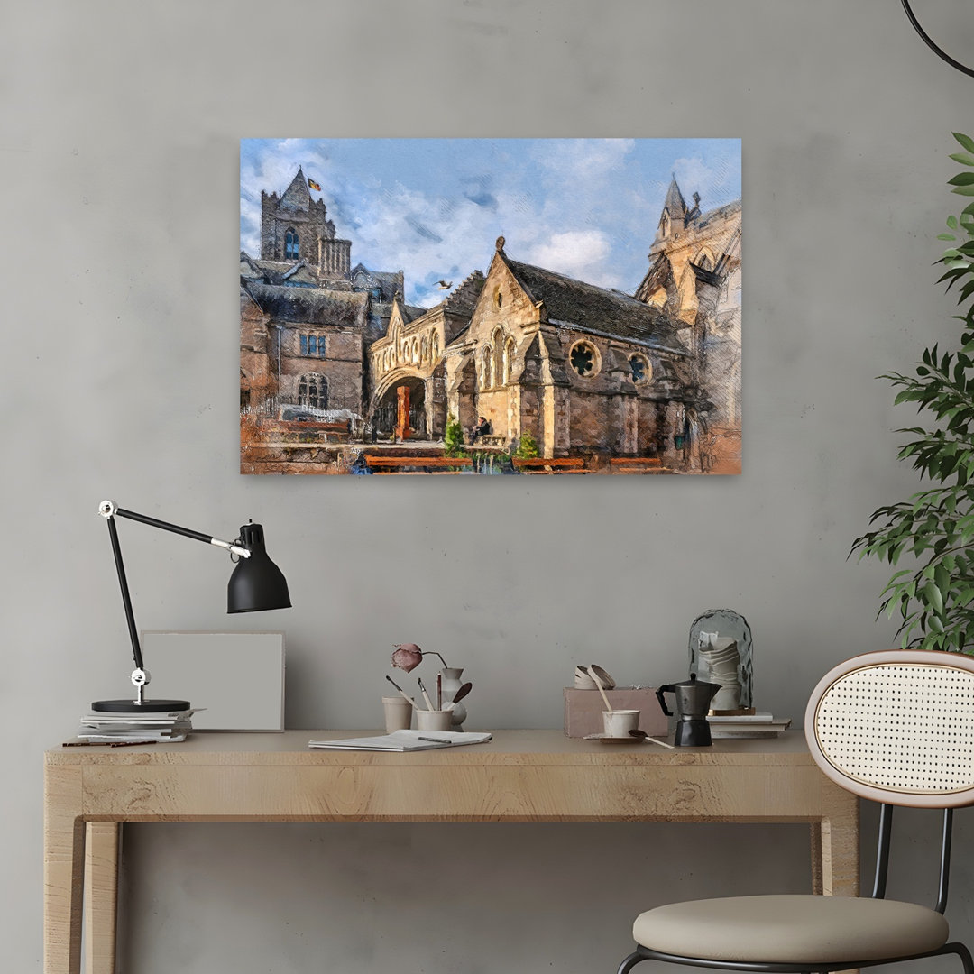 Historic European Architecture Abstract Contemporary Architecture City Wall Art Print