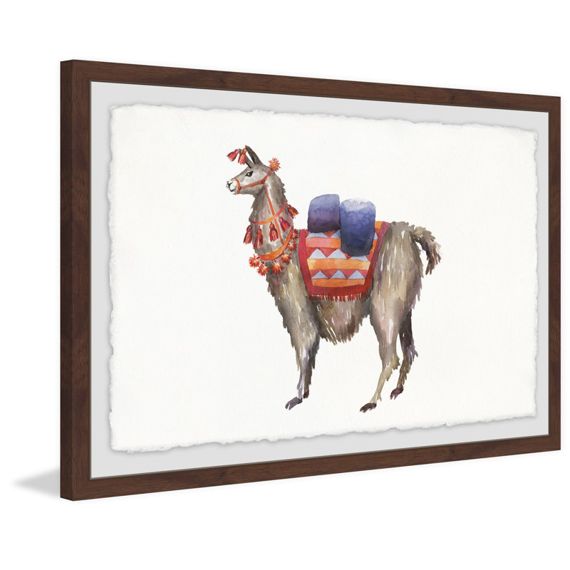 Pack Llama - Single Picture Frame Print, 61cm H x 91cm W