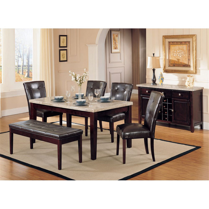 Chaise d'appoint Byeong (lot de 2) en polyuréthane espresso et noyer