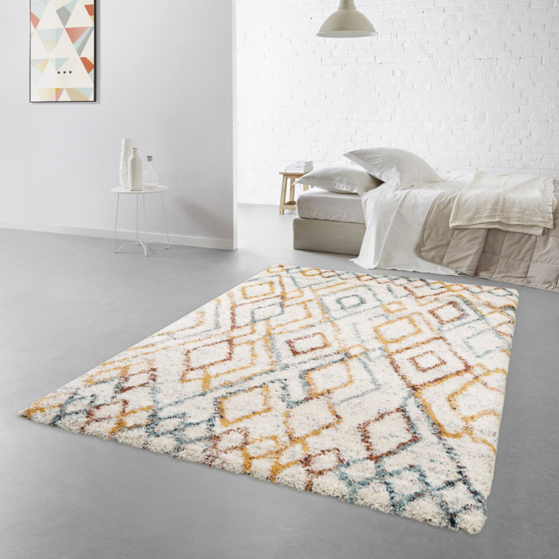 Adamira Moroccan Shag Area Rug, Rectangle 120 x 170cm