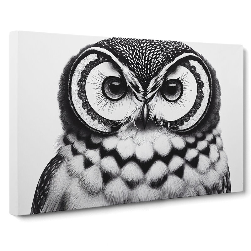 Unreal Owl - Wrapped Canvas, 40cm H x 60cm W x 3cm D