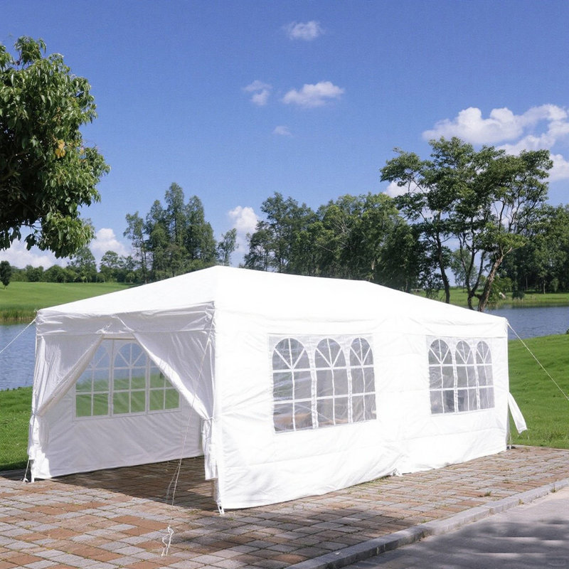 Auvent de jardin pour l'extérieur 10 x 20 pi pour les mariages et les fêtes, avec style de renom et 6 parois latérales détachables
