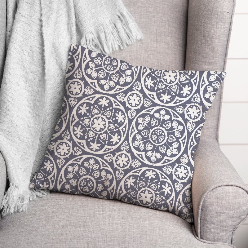 Housse et insert de coussin d'extérieur carré Tile 6, 20 po x 20 po, Bleu