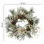 Couronne de Noël avec des lumières chaudes