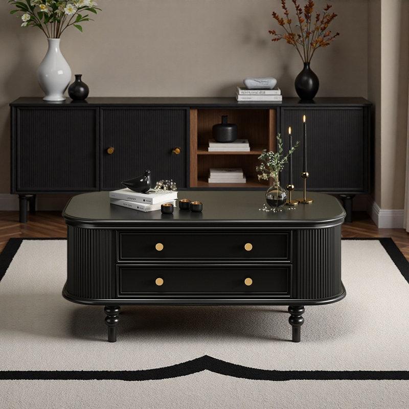 Table basse American Minimalist Style, Noir