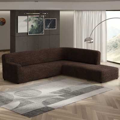 Stretchy Slipcover for Bumper Chaise Sectional - Easy to Clean & Durable (Right Chaise) - Comfort Collection