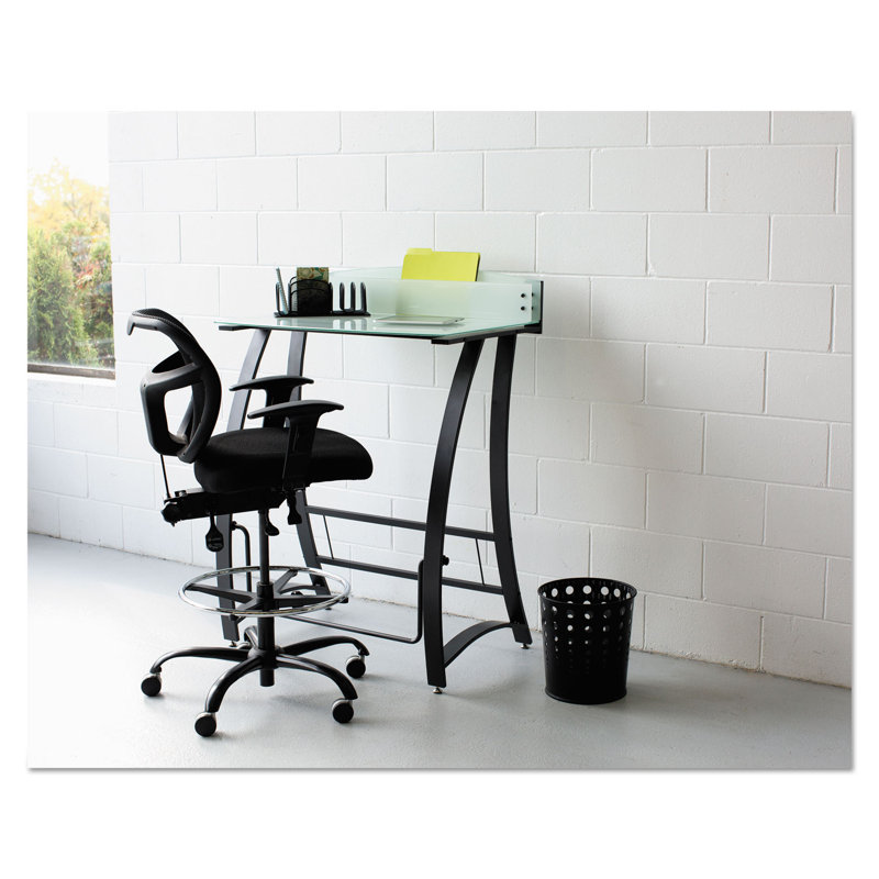Black Steel 6 Gallon Contemporary Trash Can