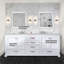 Meuble-lavabo double blanc 80 po X P 22 po D et 30 po Miroirs-117984883
