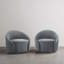 Fauteuil demi-tonneau pivotant rembourré Aunna-1337935450