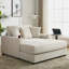 Chaise longue avec coussins, station de charge et porte-gobelets