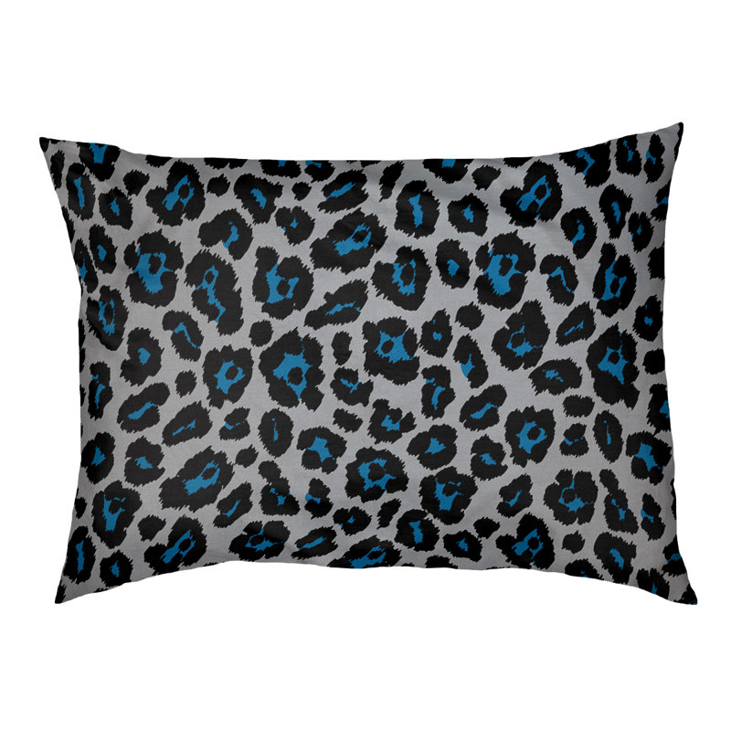 Coussin d'extérieur Indianapolis, Très grand (l 40 po x P 50 po x H 6 po), Argent / bleu Honolulu / noir