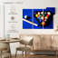 Boules de billard Senne sur table bleue-108167447