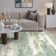 Pavelina Green Modern Abstract Machine Washable Indoor Area Rug with Non-Slip Backing