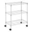 Étagère de rangement en métal avec roulettes de 23 po de largeur Lenzy-413762682