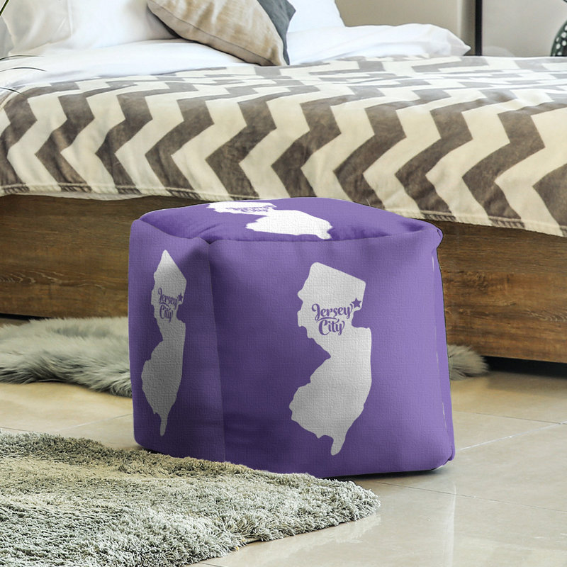 Repose-pieds cube jersey city new jersey, Mauve