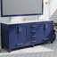 Meuble-lavabo double bleu marine avec comptoir en marbre 70 po L 32 po x H 32 po - matériau en bois, 72 22 P, 22 comptoirs, deux tiroirs pour un rangement organisé-117809727