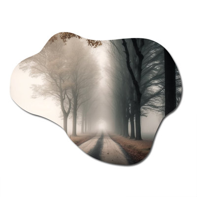 Imilian - paysage forêt en forme de nuage, art mural en métal asymétrique