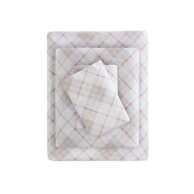 Ensemble de draps en flanelle de coton 4 pièces Gracie Mills