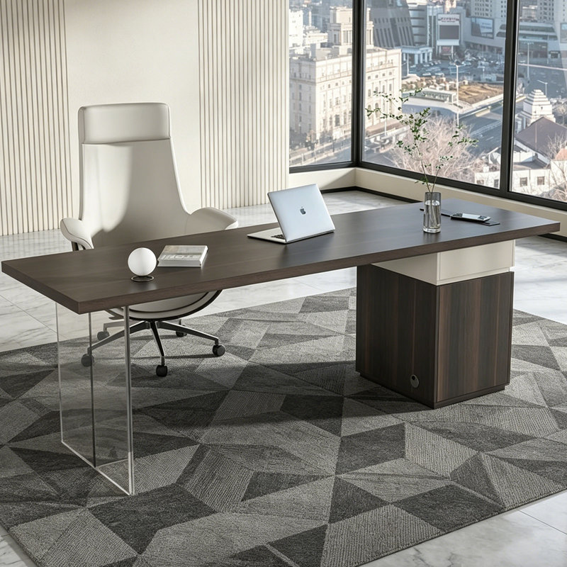 Bureau de style italien minimaliste, H 29,92 po x l 70,87 po x P 23,62 po