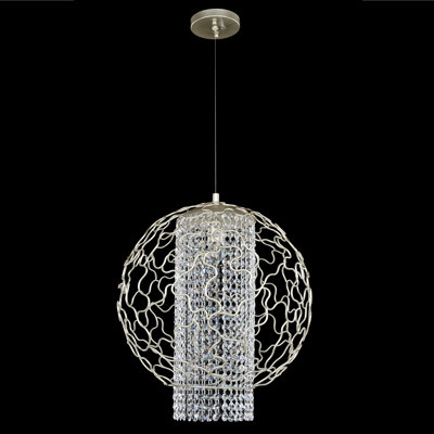 Mundo 4 LT Tarnished Silver/Clear Pendant Allegri