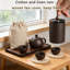 Ensemble complet de thé de voyage en céramique fait à la main - Comprend une théière en porcelaine, 4 tasses à thé, un pot à thé, un tapis de thé et un sac de transport portable pour la préparation du thé traditionnel chinois