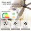 54 In 5 Solid Wood Blades Indoor Ceiling Fan With Integrated Led And Remote DC Motor, Charcoal Grey-698593673-698593653