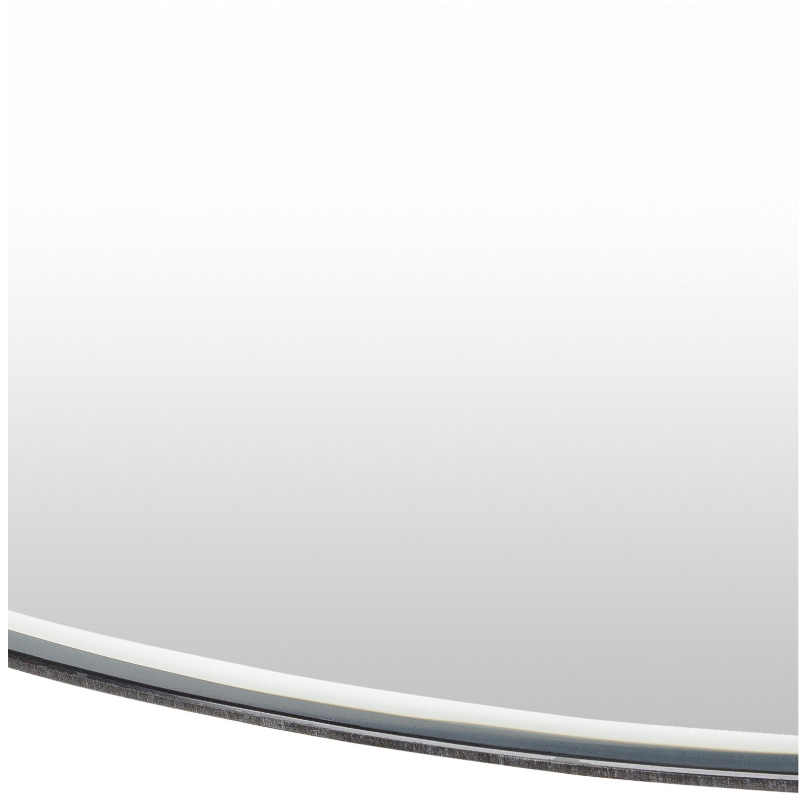 Galactic Stainless Steel Round Wall Mirror, 31" x 23.5"