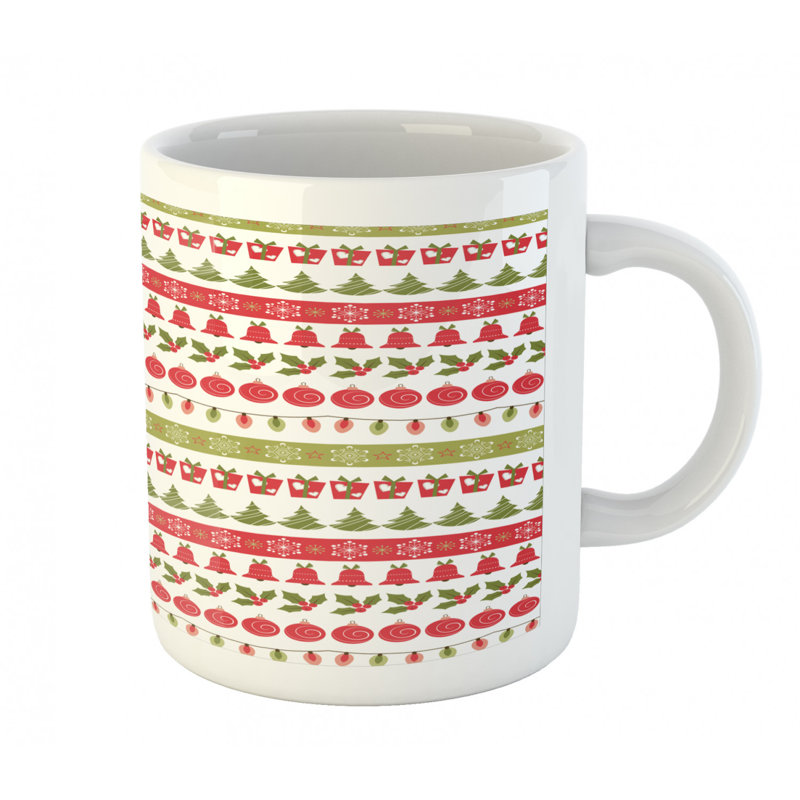 Grande tasse à café baubles trees fleurs