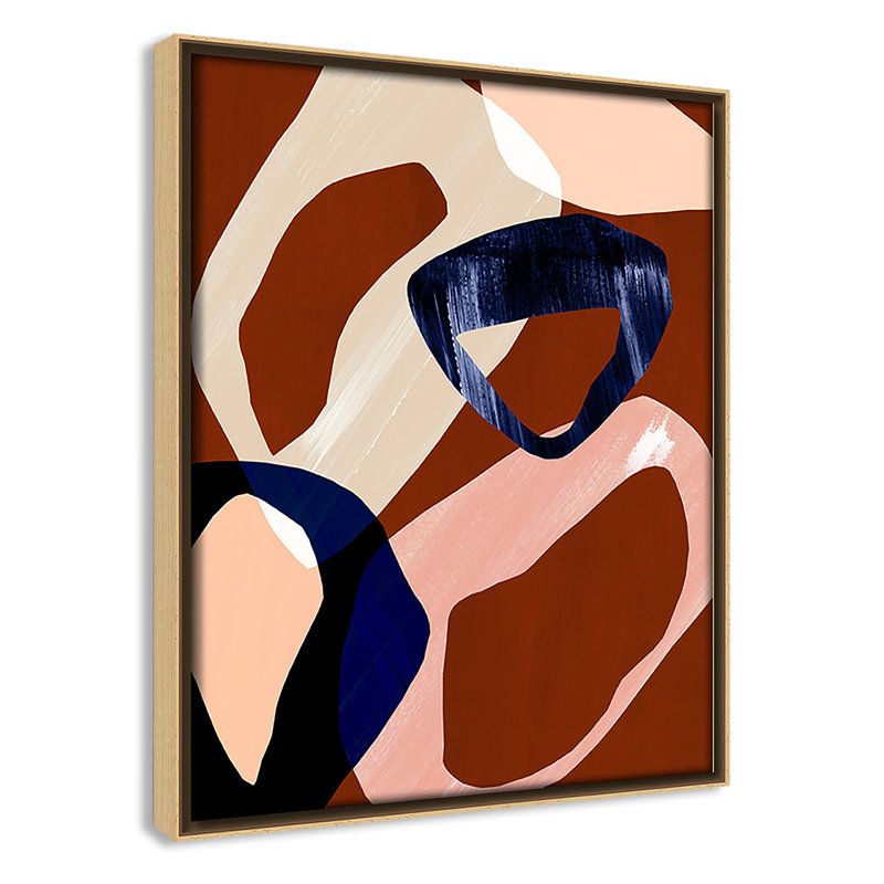 Loop I Print par Violets Print House, Framed Canvas, Natural Floater, L 9,5 po x H 11,5 po