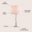 Lampe de table 27" Celie