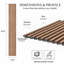 Medium Slats 94.5" L x 9.5" W x 0.5" Polystyrene Glue-up Wood Slat Walls-123221491