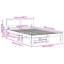 Bed Frame With Headboard Wax Brown Solid Pine Wood