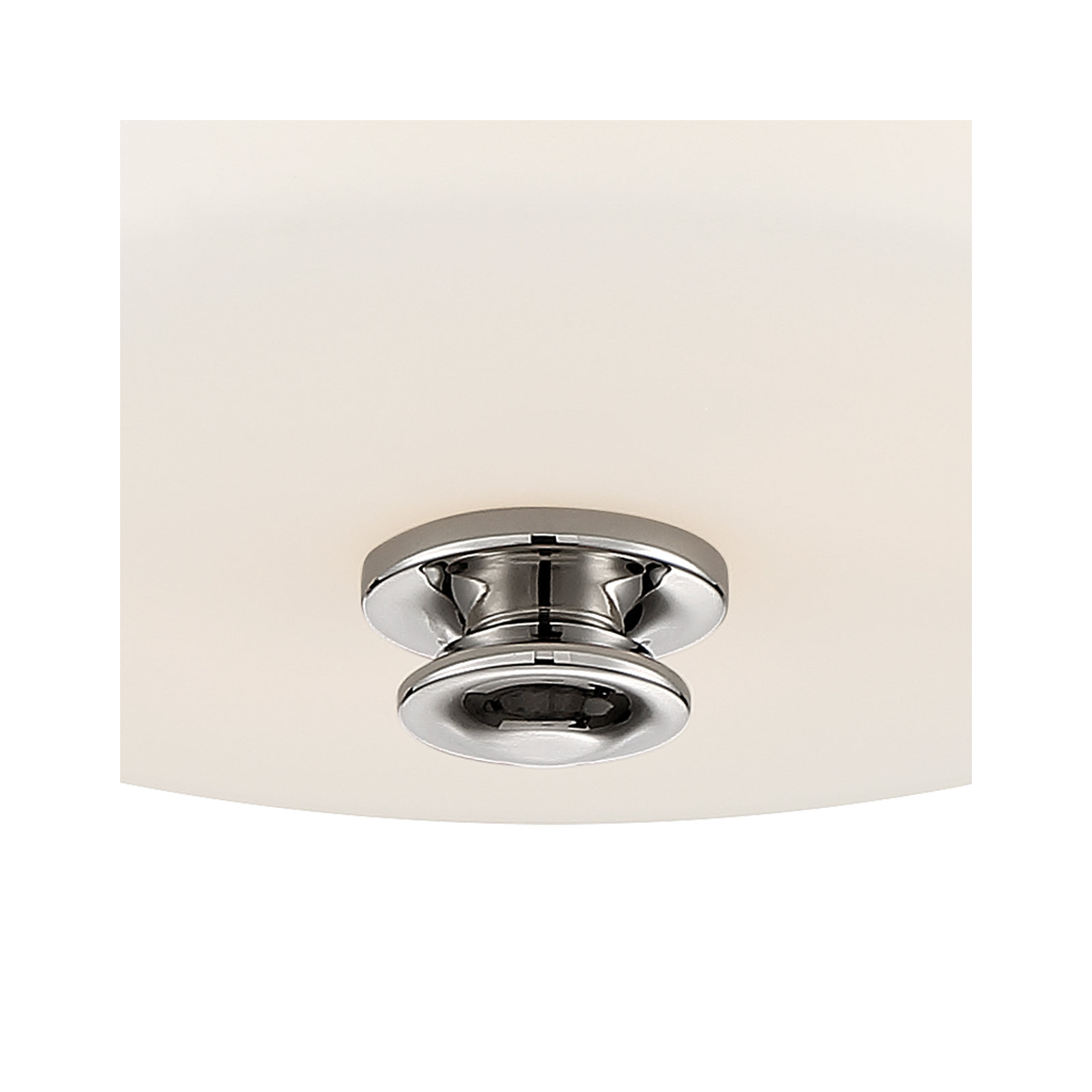 Nula 2 Light Glass Semi Flush Mount, Polished Nickel