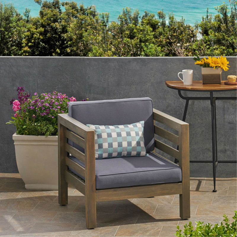 Fauteuil club Oana , Gris, Gris